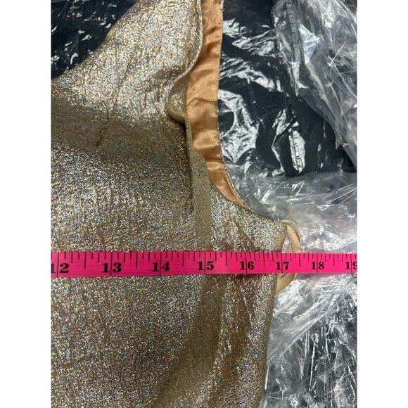 Mac Duggal One Shoulder Metallic Ruffled Evening Gown Dress Size 6 $598 - Picture 15 of 16